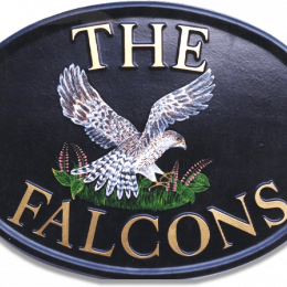 Falcon Flat Painted house sign