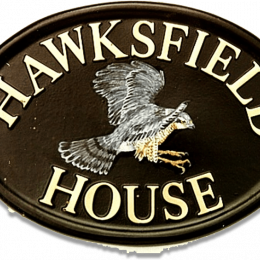 Hawk Flat Painted house sign