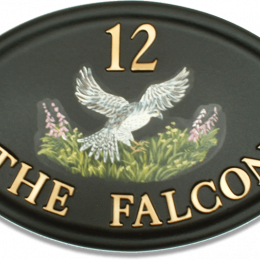 Falcon Flat Painted house sign