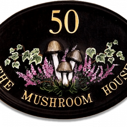 Mushrooms house sign